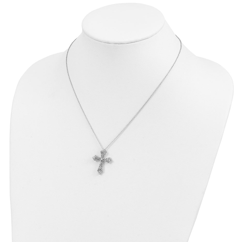 SE Sterling Silver Rhodium-plated CZ I Still Believe 18in. Necklace