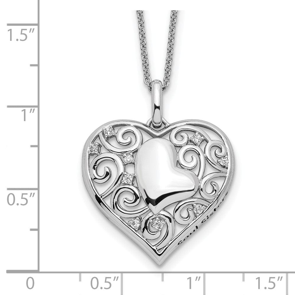 Antiqued Soul Sister Heart - deborahjbirdoesdesigns