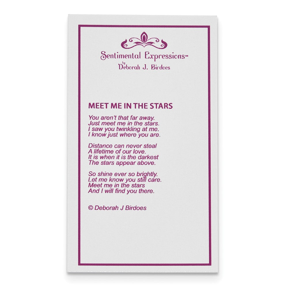 SE Sterling Silver Rhodium-plated Antiqued Meet Me In The Stars 18 Inch Ash Holder Necklace