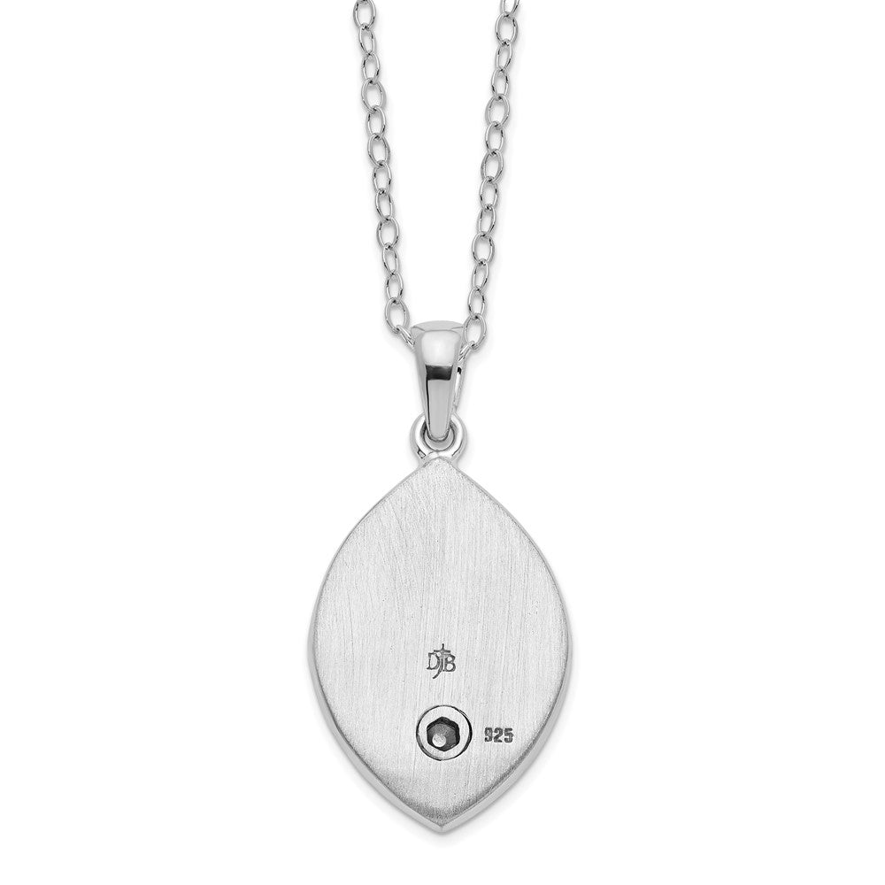 SE Sterling Silver Rhodium-plated Gold-tone Heart in Egg Shaped Ash Holder 18 Inch Necklace