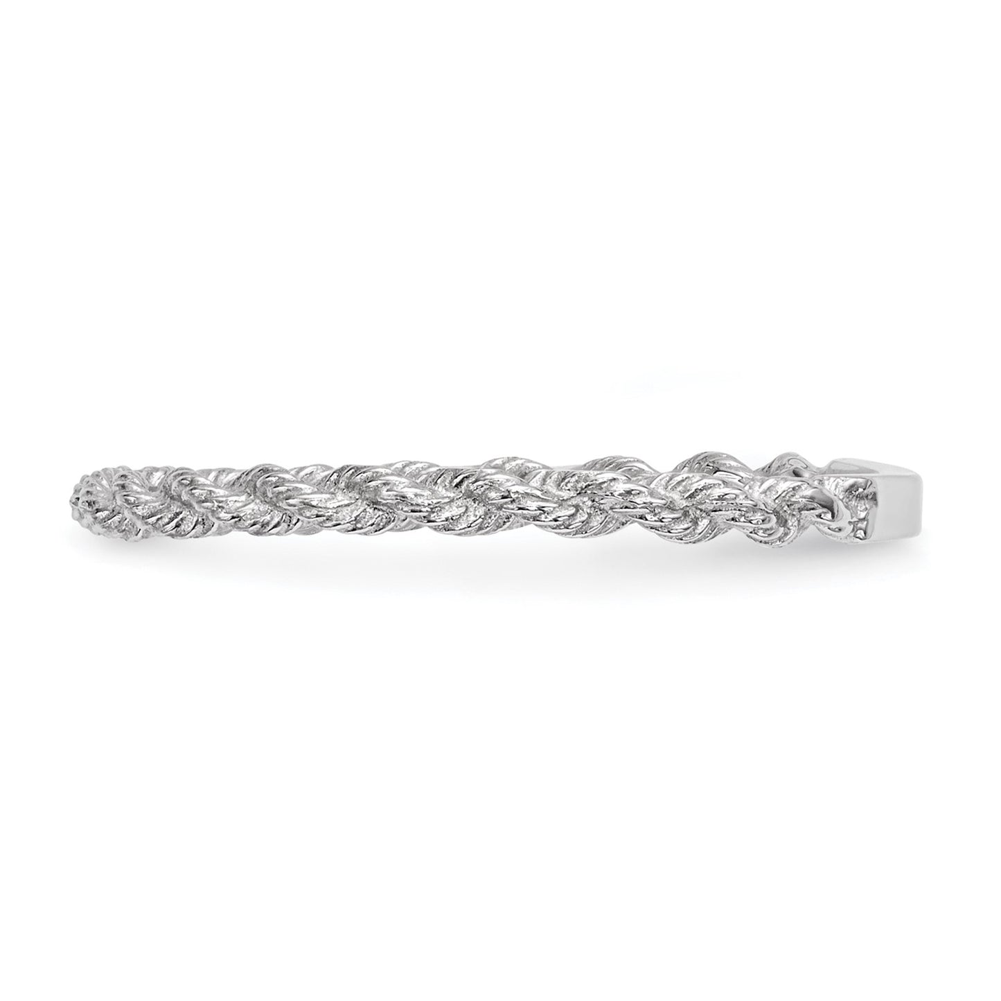GR 14k White Gold Polished Twisted Rope Ring