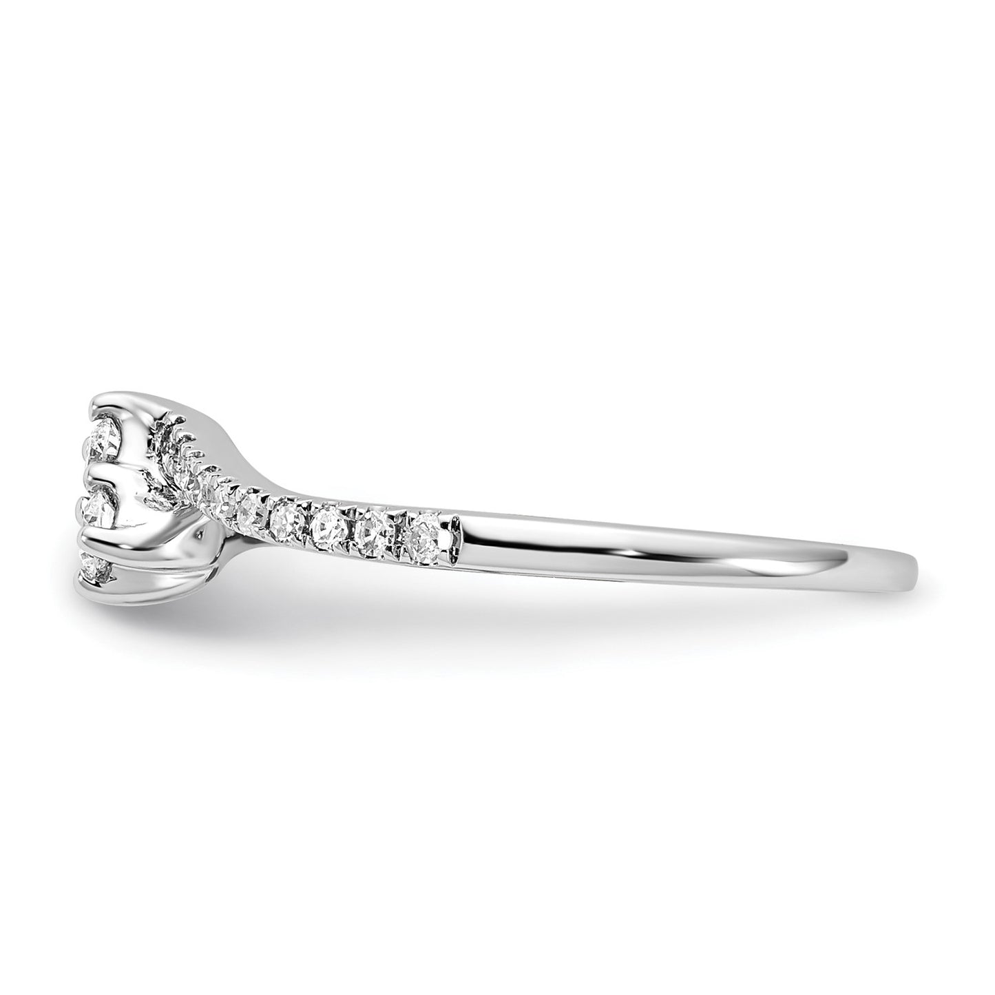 DG 10K White Gold Diamond Promise Ring