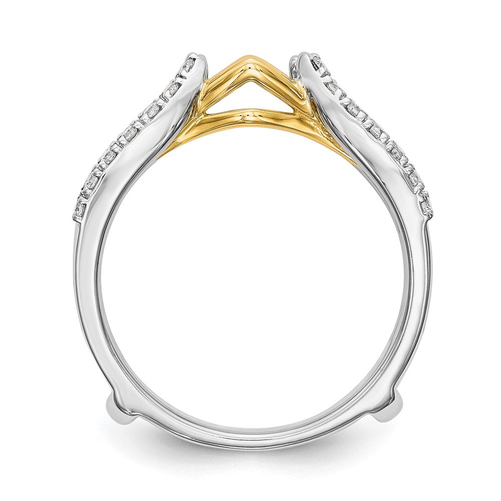 LGYR 14k Two-tone 1/4 carat Lab Grown Diamond VS/SI+ G+ Complete Ring Guard