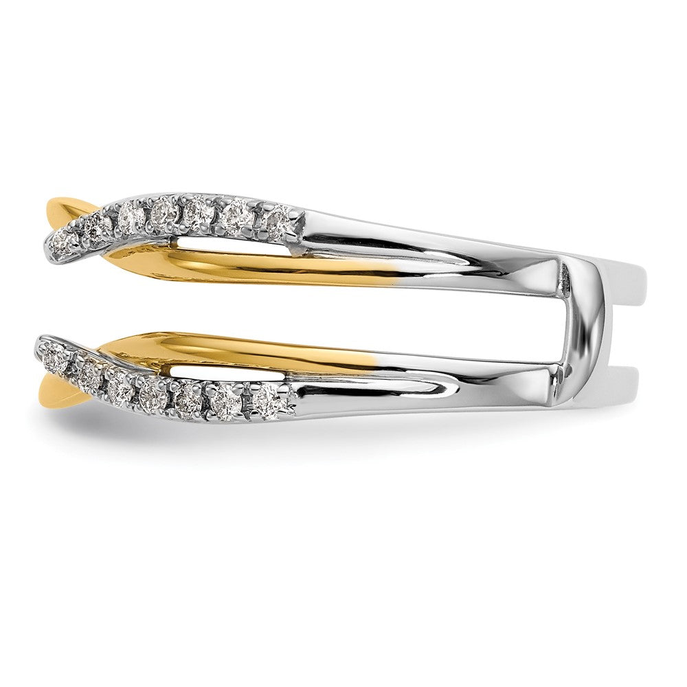 LGYR 14k Two-tone 1/4 carat Lab Grown Diamond VS/SI+ G+ Complete Ring Guard