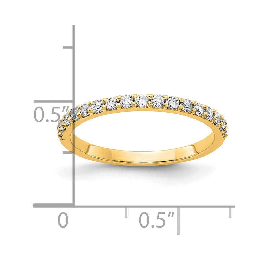 LGYR 14k 1/3 carat Lab Grown Diamond VS/SI+ G+ Complete Band