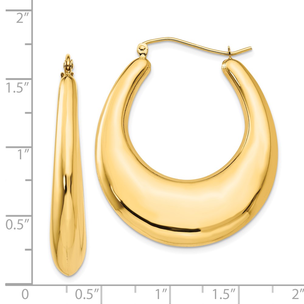 GE 14k Polished Hoop Earrings