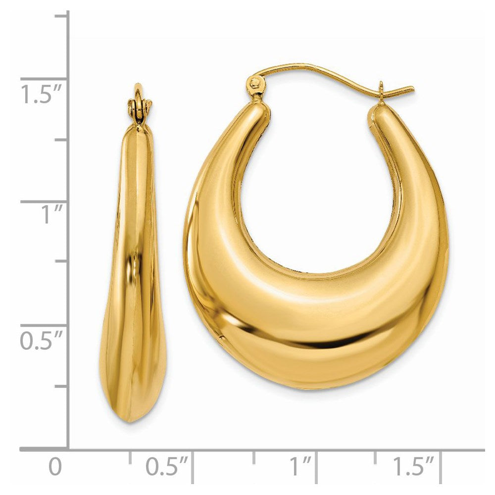 GE 14k Polished Hoop Earrings