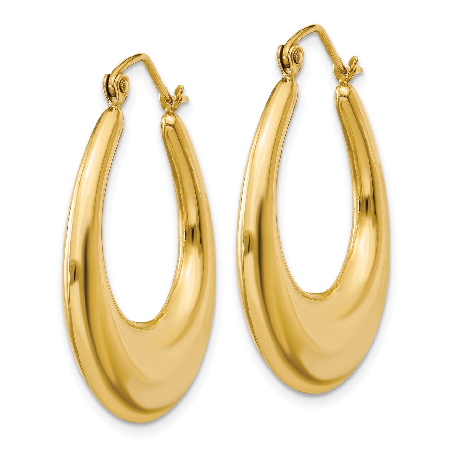 GE 14k Polished Hoop Earrings