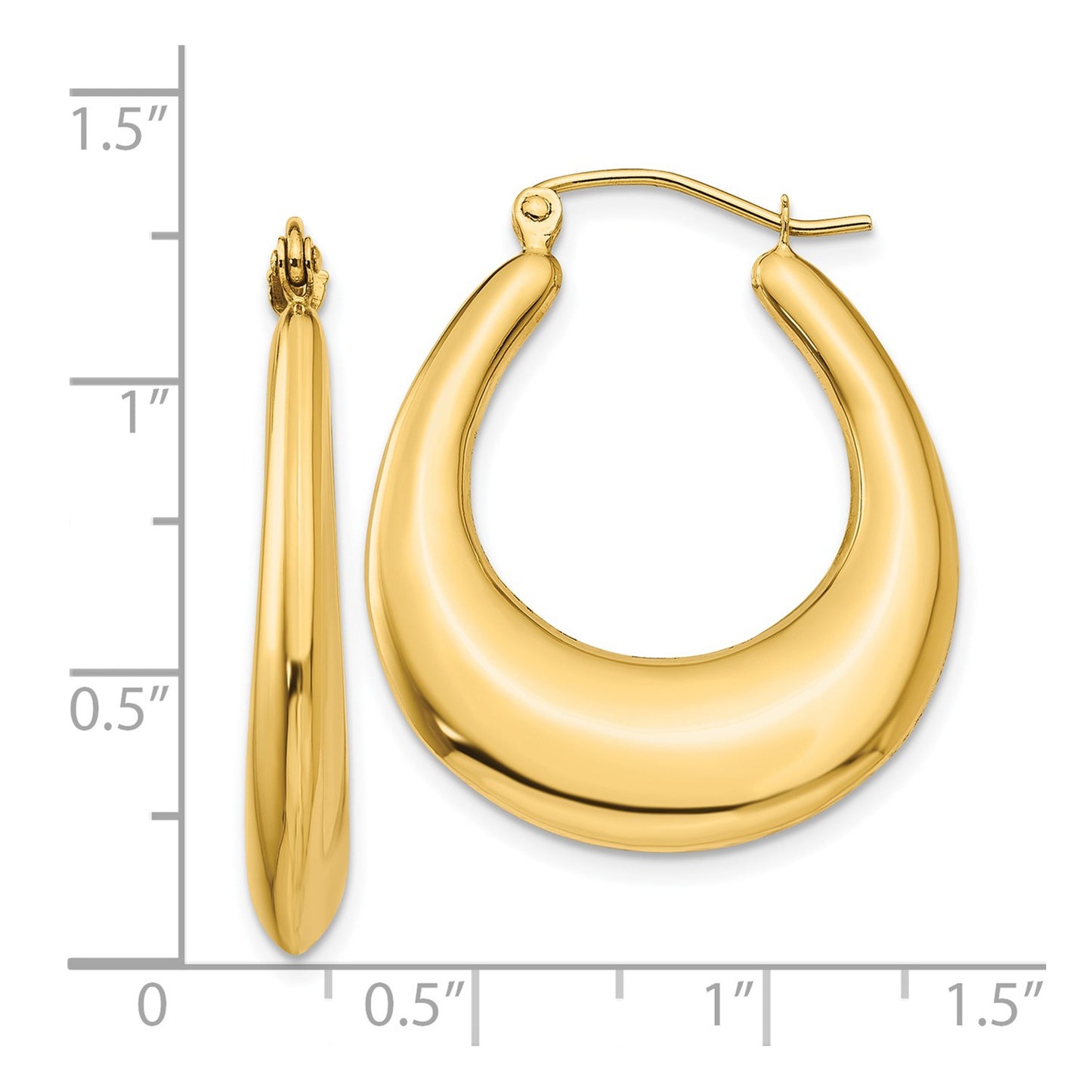 GE 14k Polished Hoop Earrings