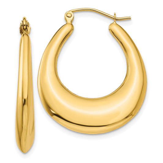 GE 14k Polished Hoop Earrings