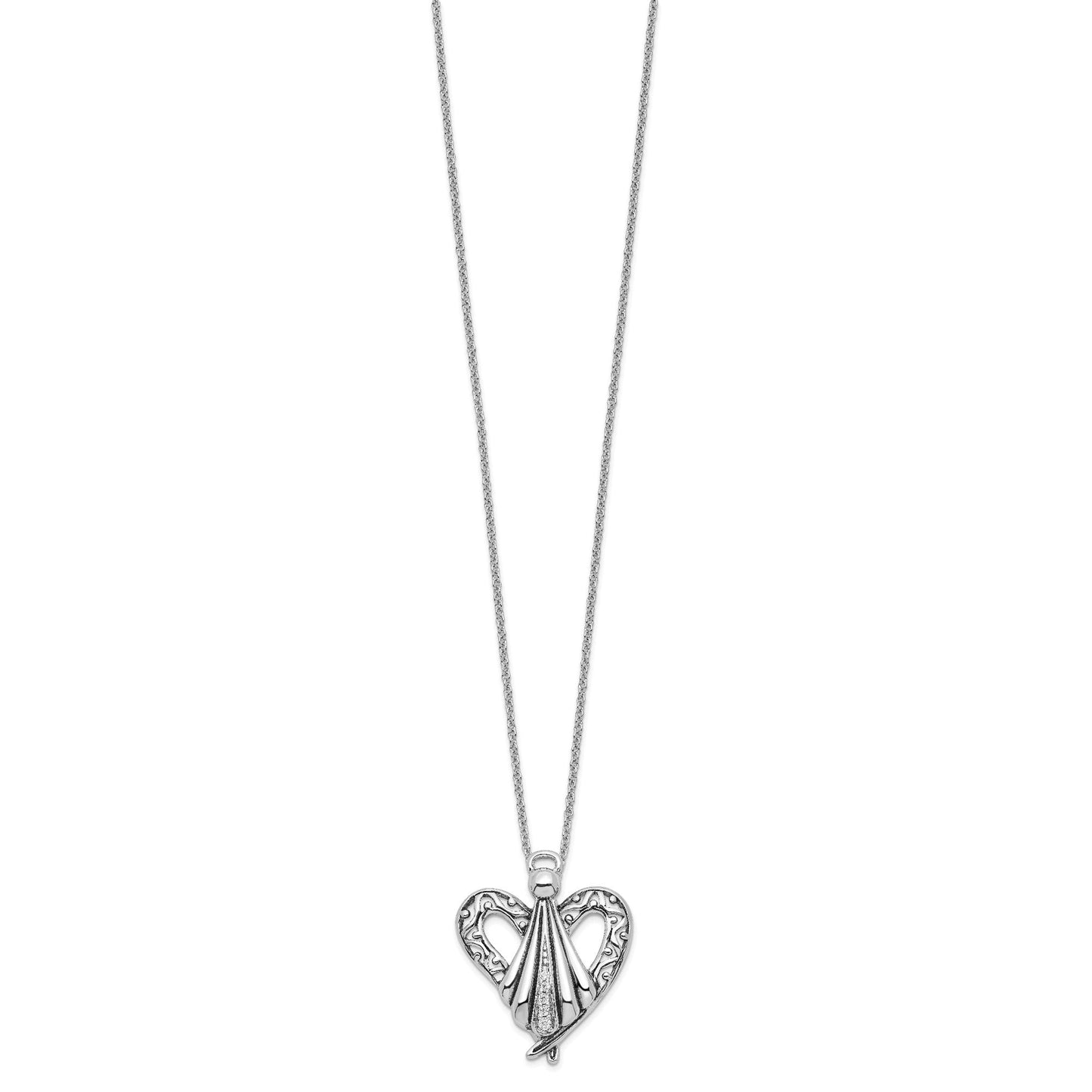 SE Angel of Friendship | Rhodium Plated Sterling Silver | Sentimental Expressions