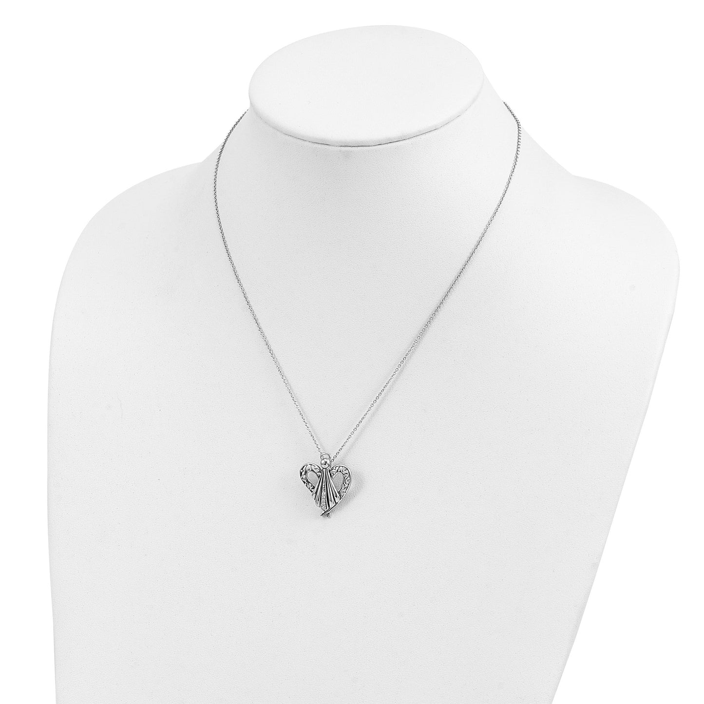 SE Angel of Friendship | Rhodium Plated Sterling Silver | Sentimental Expressions