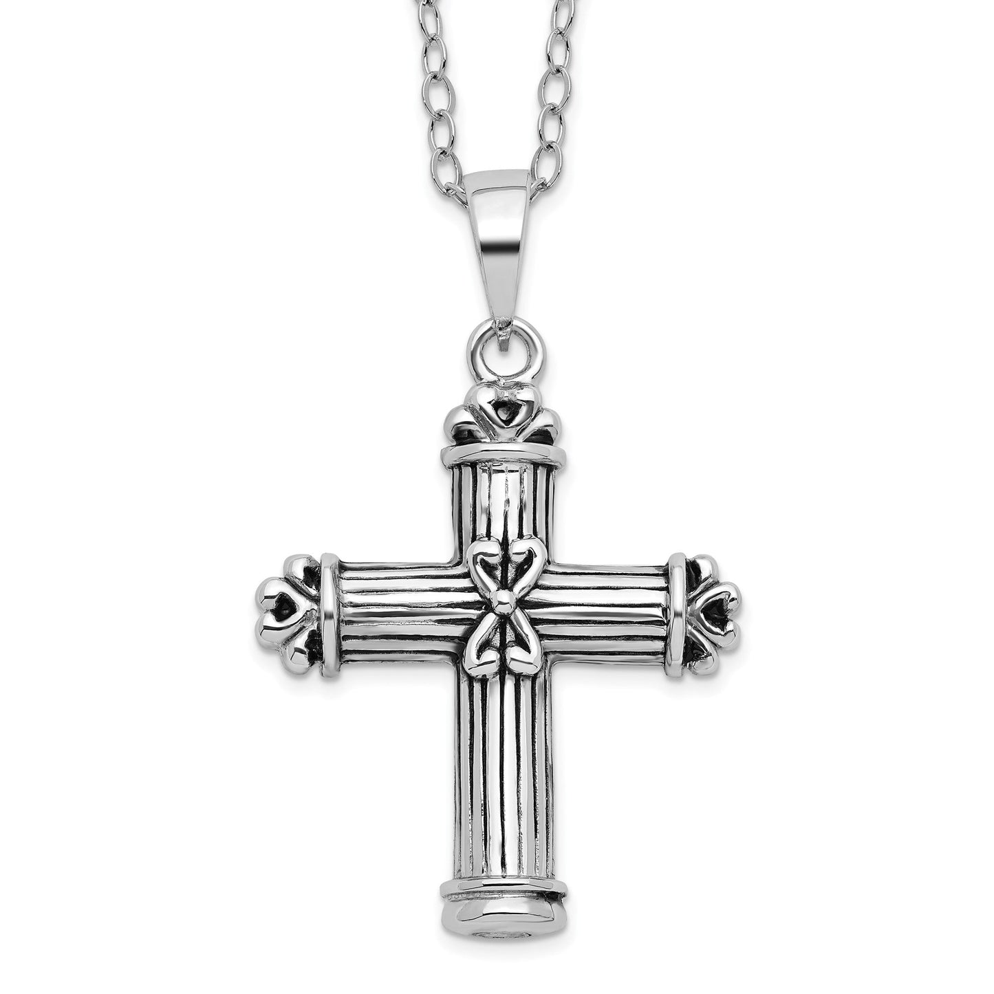 SE Cross Ash Holder | Rhodium Plated Sterling Silver | Sentimental Expressions