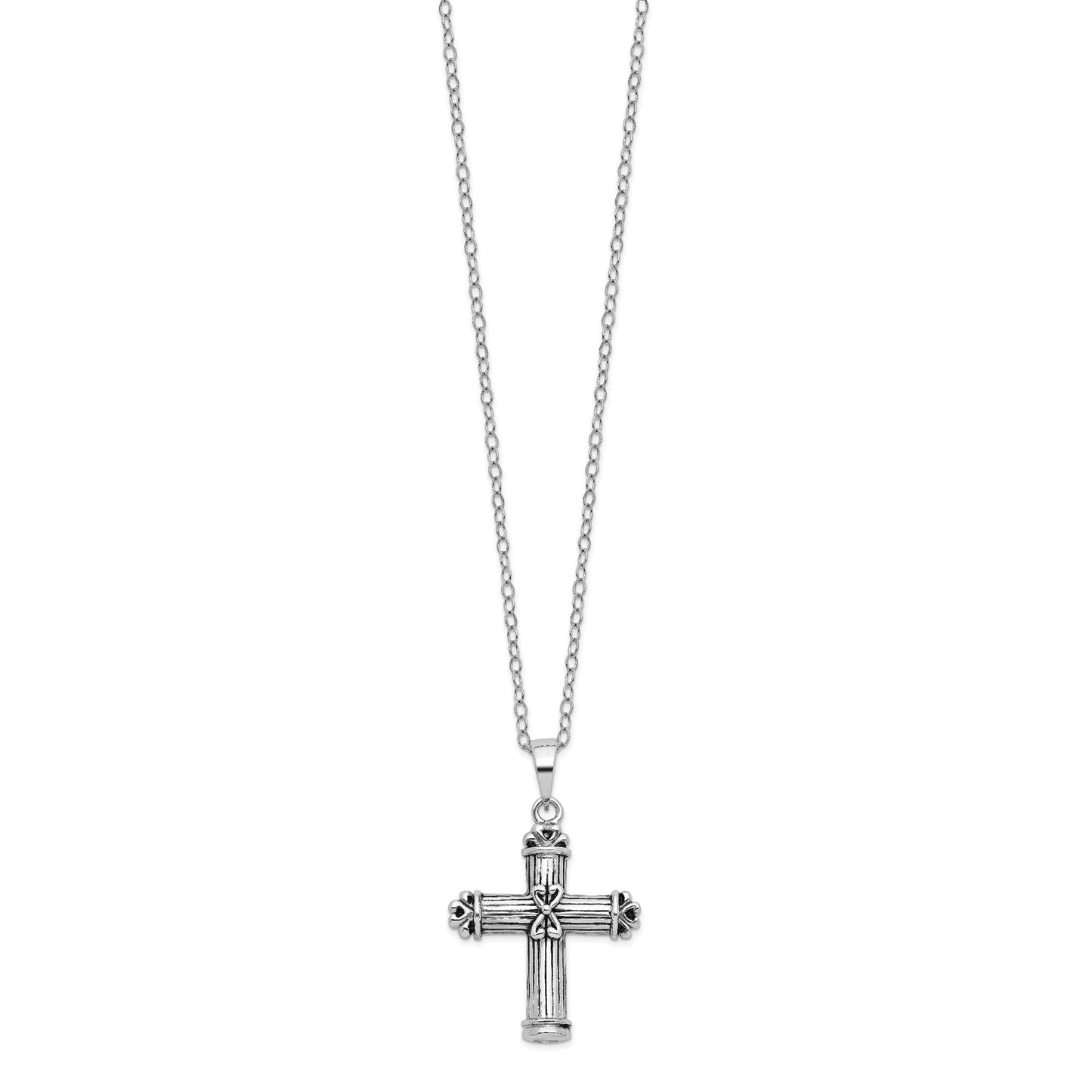 SE Cross Ash Holder | Rhodium Plated Sterling Silver | Sentimental Expressions