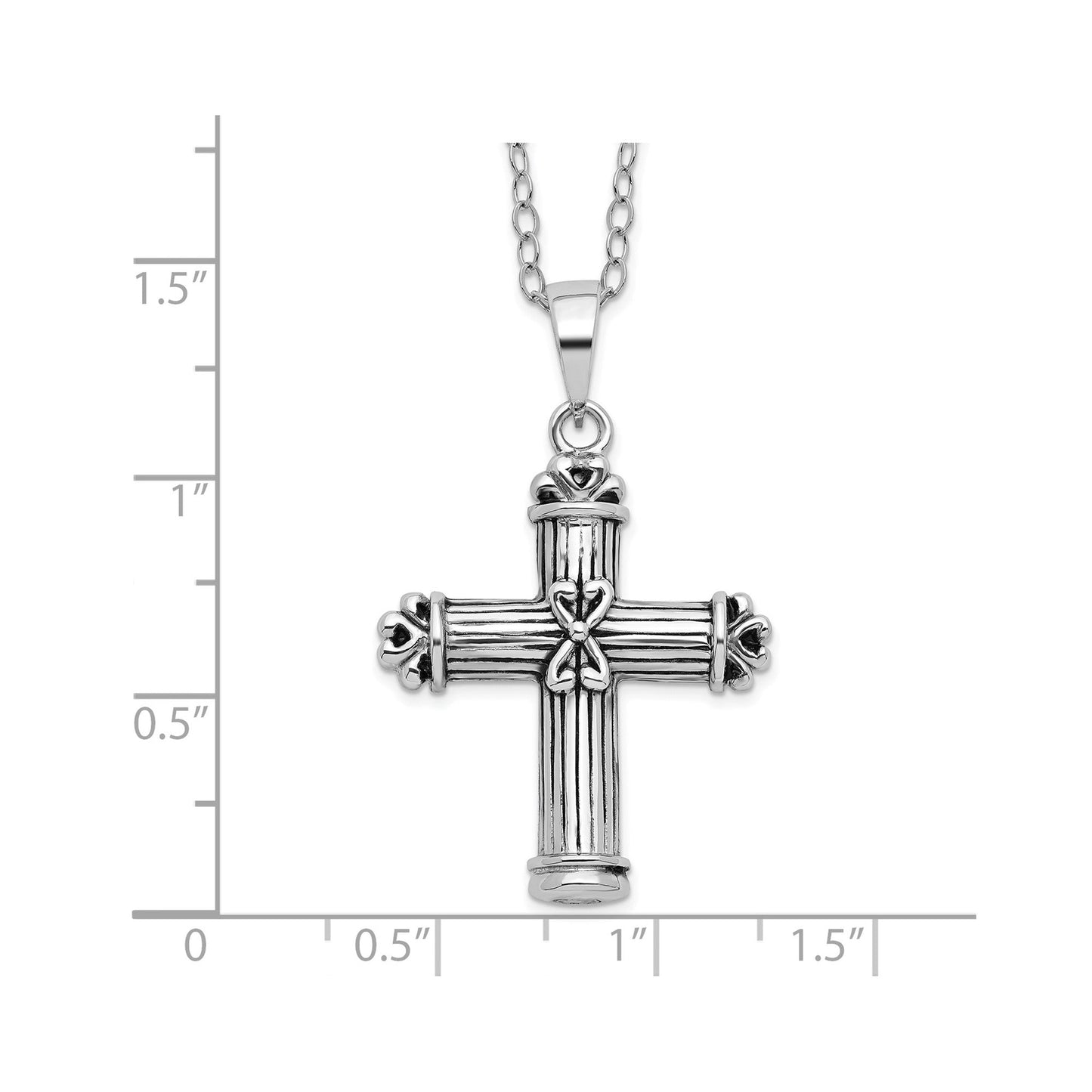 SE Cross Ash Holder | Rhodium Plated Sterling Silver | Sentimental Expressions