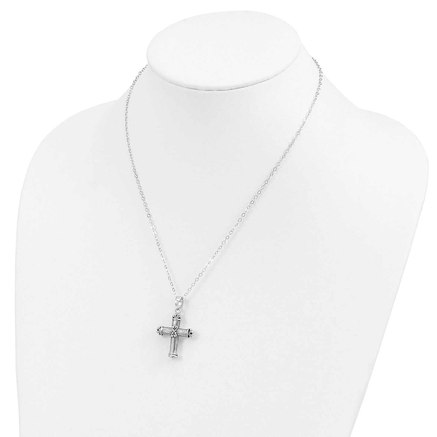 SE Cross Ash Holder | Rhodium Plated Sterling Silver | Sentimental Expressions