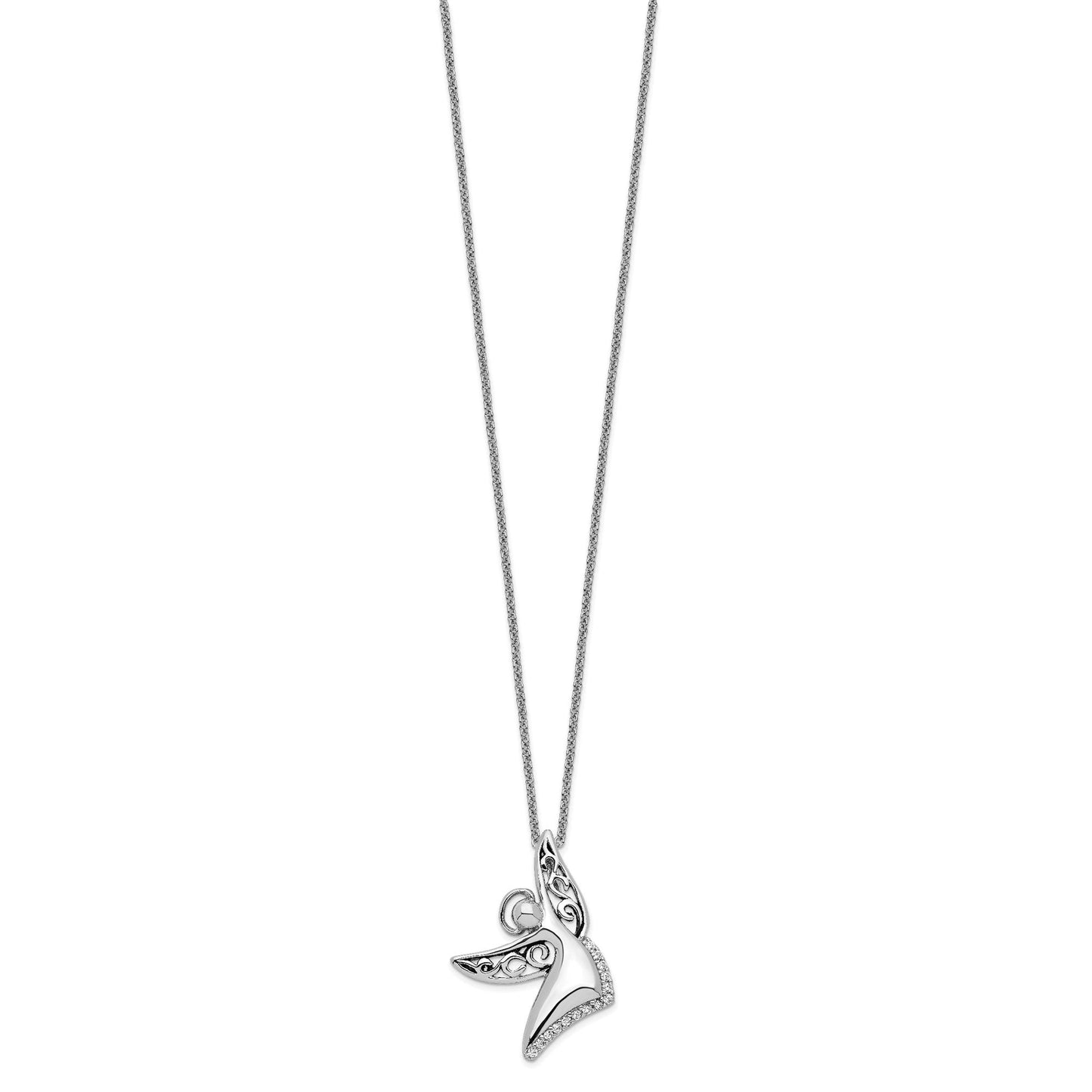 SE Angel Of Joy | Rhodium Plated Sterling Silver | Sentimental Expressions