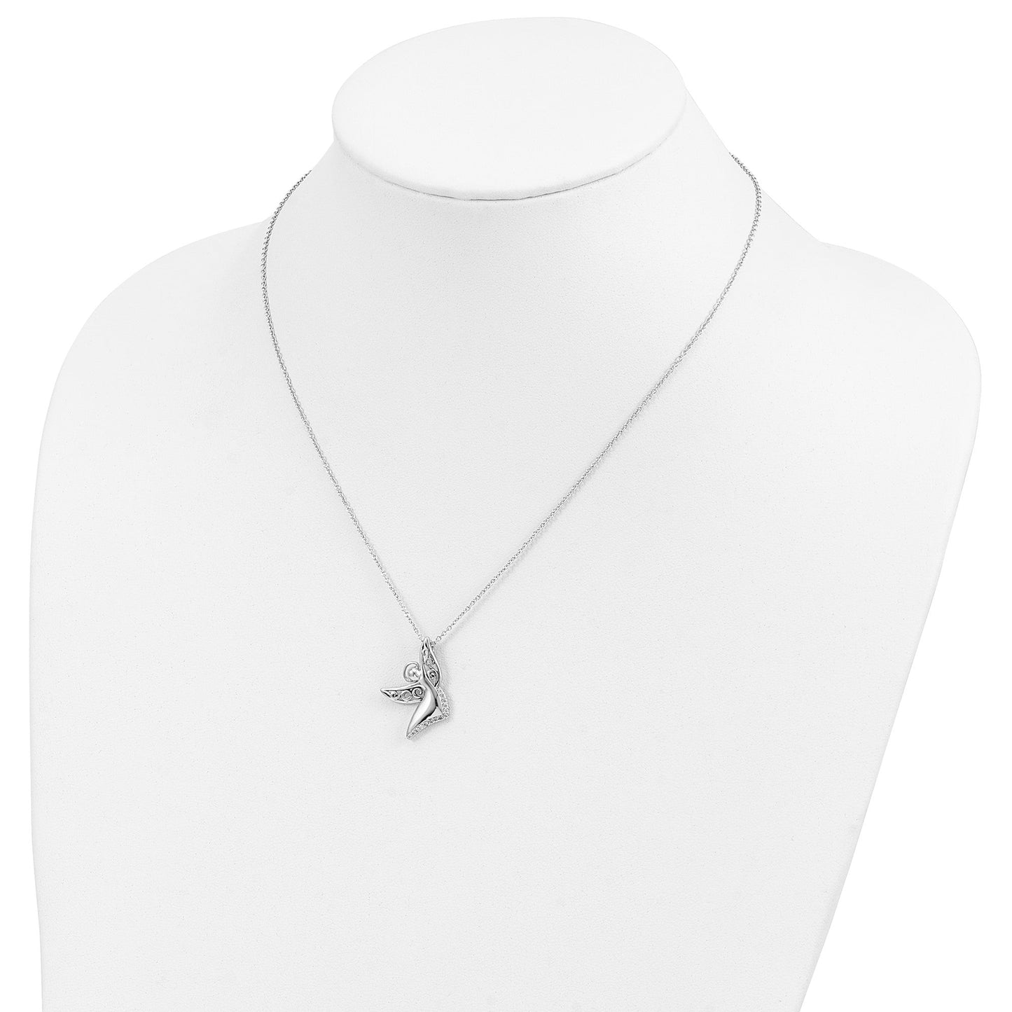 SE Angel Of Joy | Rhodium Plated Sterling Silver | Sentimental Expressions