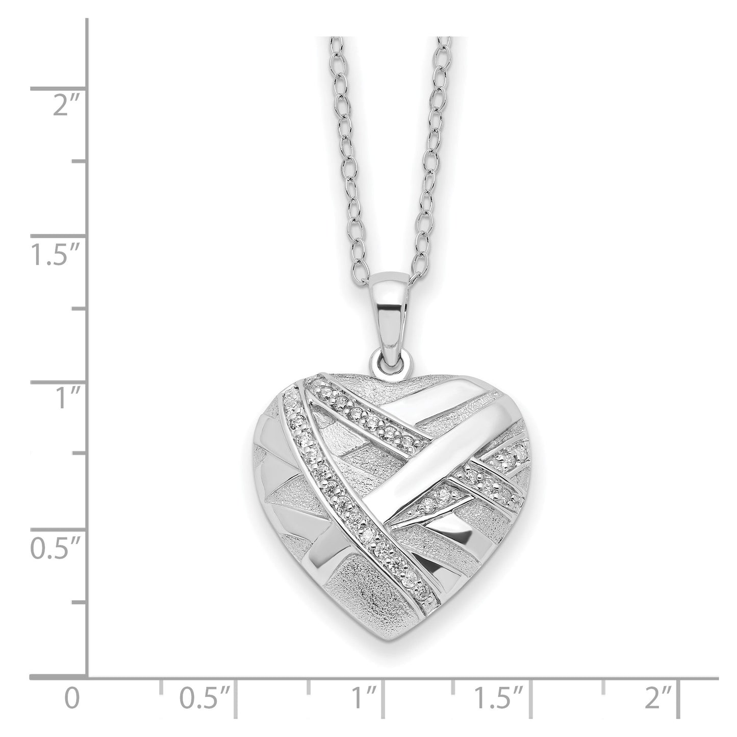 SE Bandaged Heart Ash Holder | Rhodium Plated Sterling Silver | Sentimental Expressions