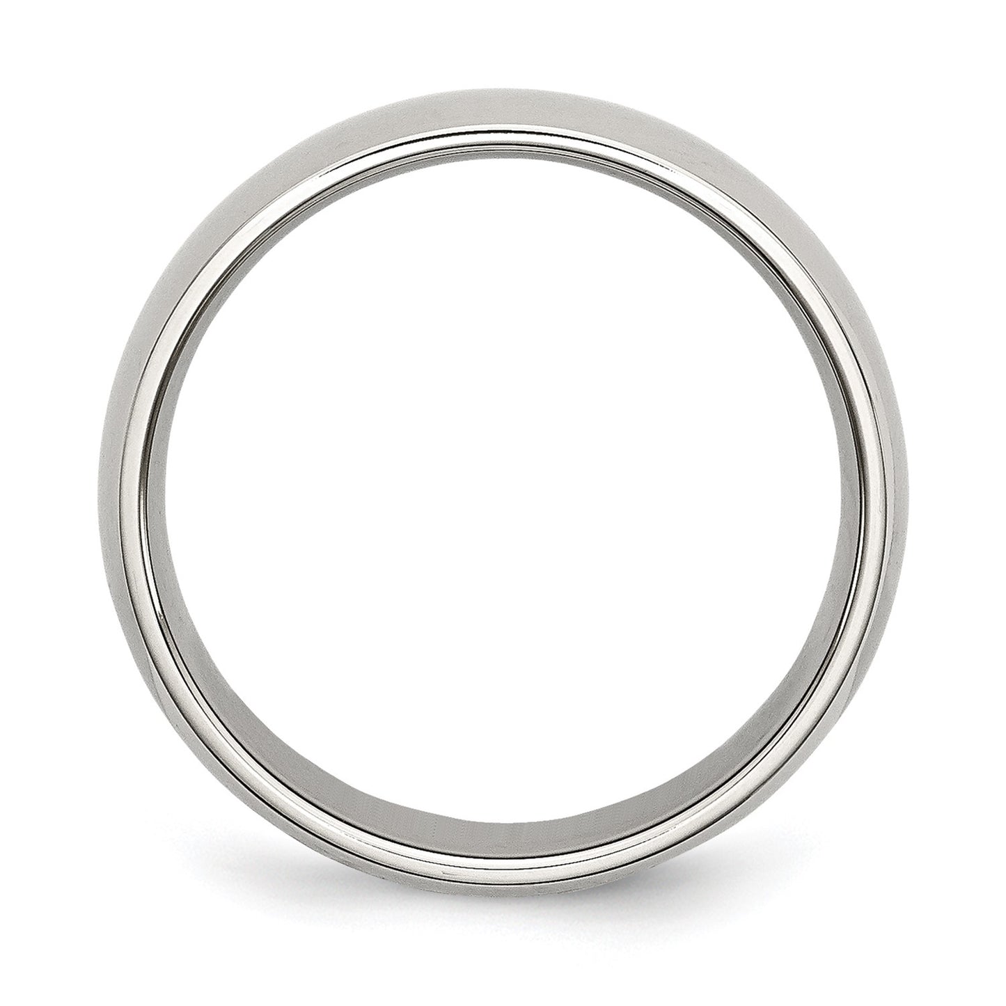 MJ Stainless Steel Polished 6mm Half Round Band
