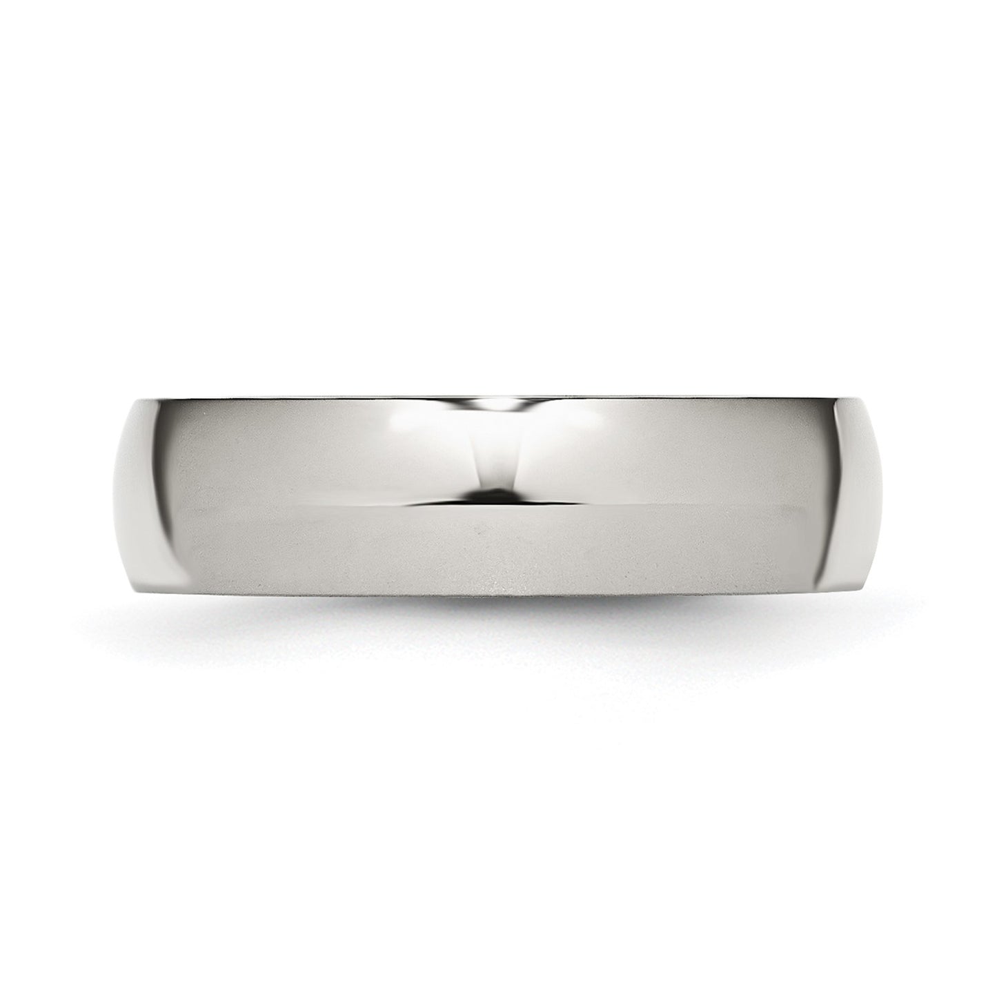 MJ Stainless Steel Polished 6mm Half Round Band