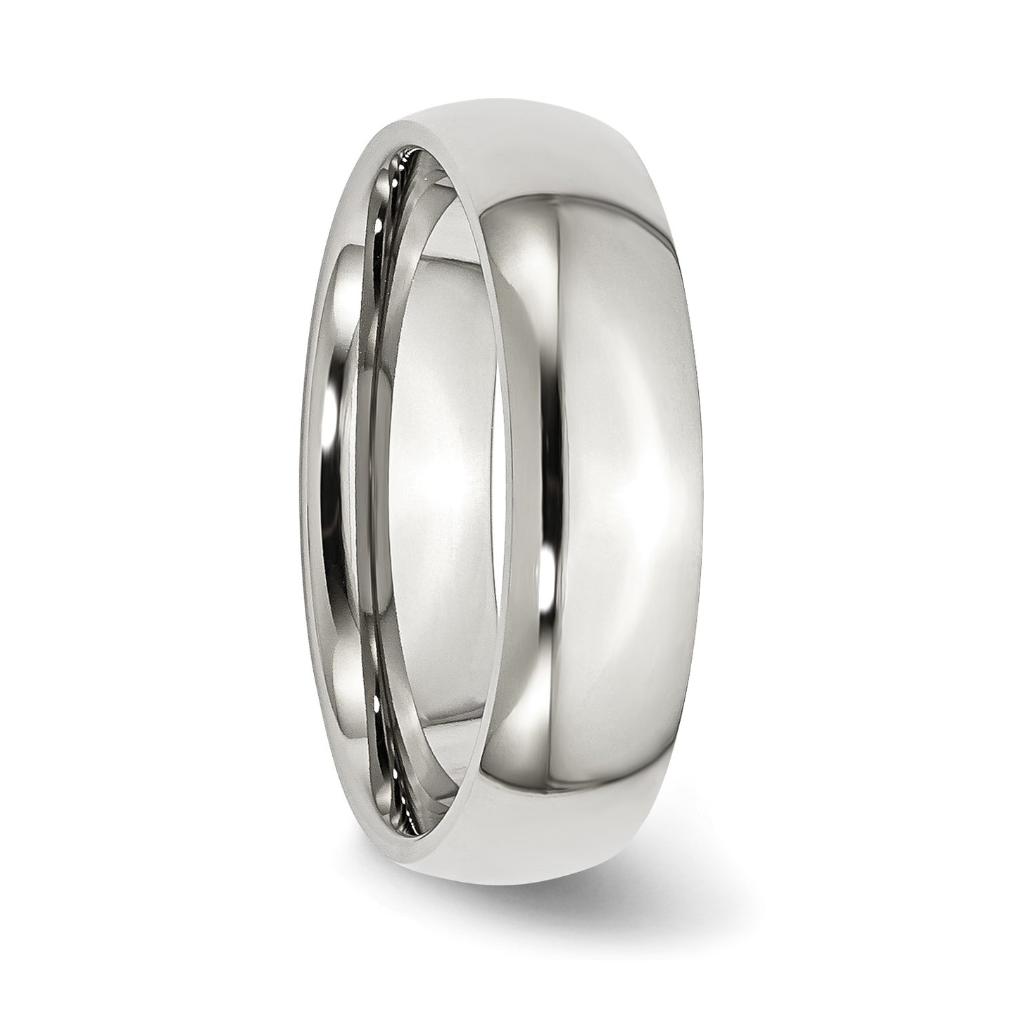MJ Stainless Steel Polished 6mm Half Round Band