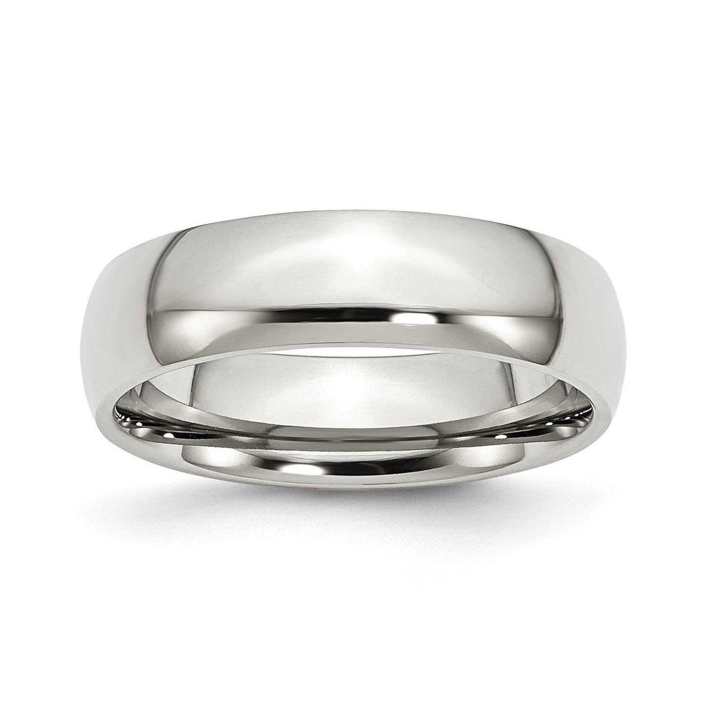 MJ Stainless Steel Polished 6mm Half Round Band