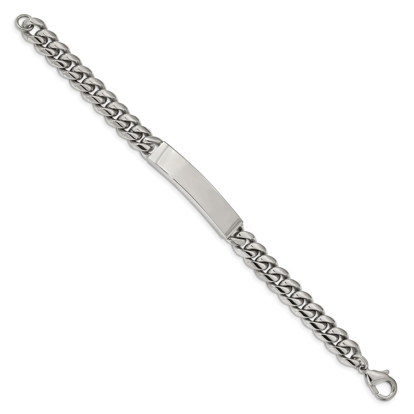 MJ Stainless Steel Polished Curb Chain 8.25 inch ID Bracelet