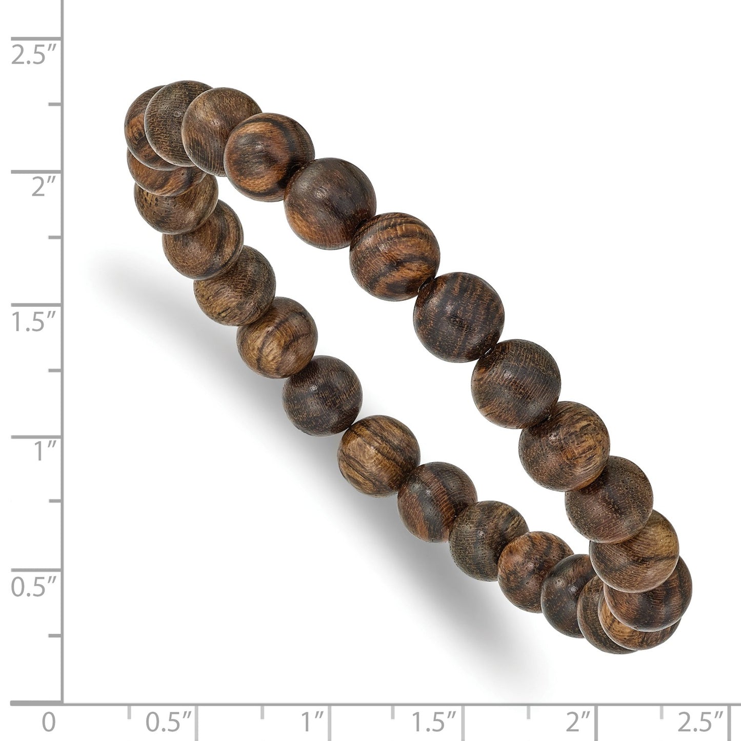 MJ 8mm Tigerwood Beaded Stretch Bracelet