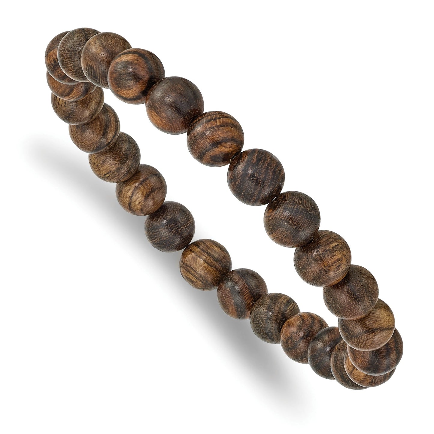 MJ 8mm Tigerwood Beaded Stretch Bracelet