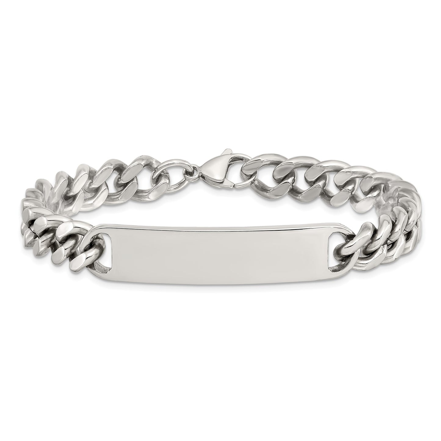MJ Stainless Steel Polished Curb Chain 8.5 inch ID Bracelet