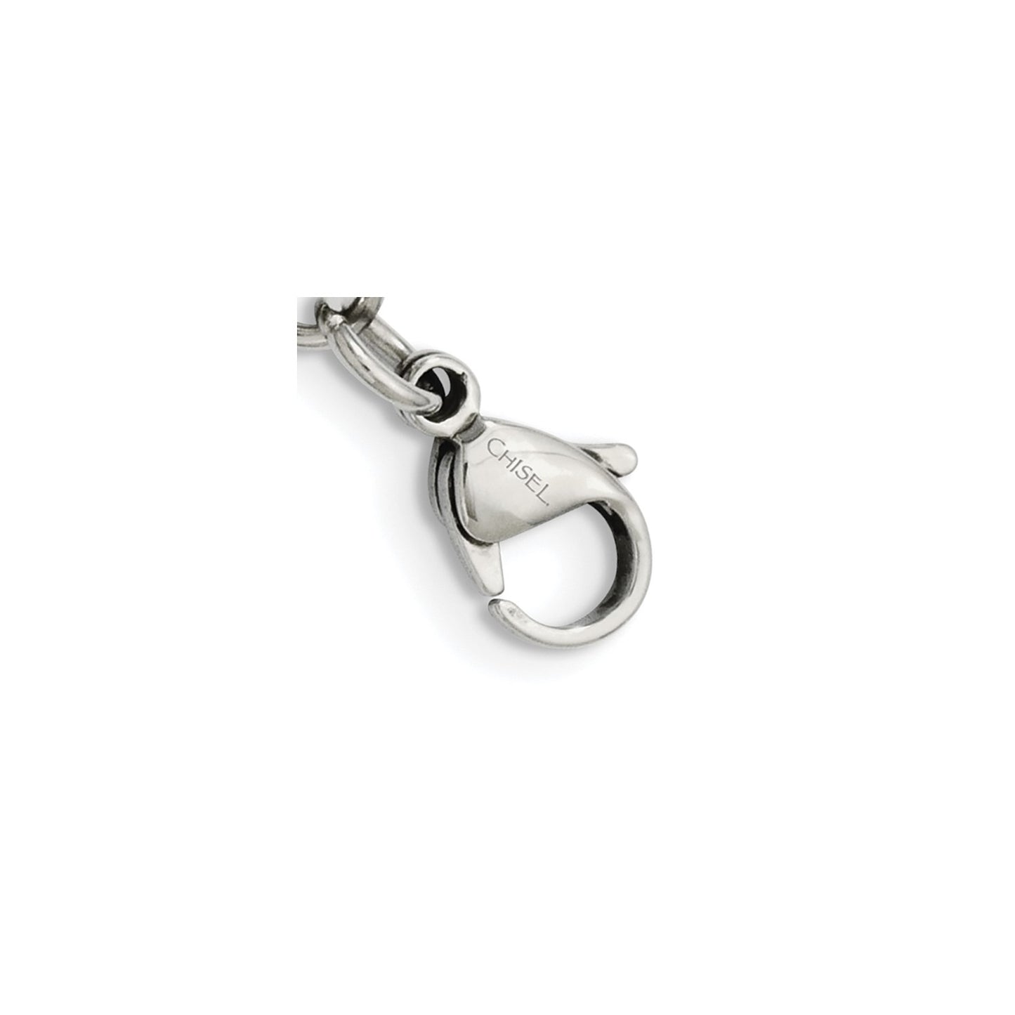 MJ Stainless Steel Antiqued and Polished Skull Link 8.5 inch Bracelet