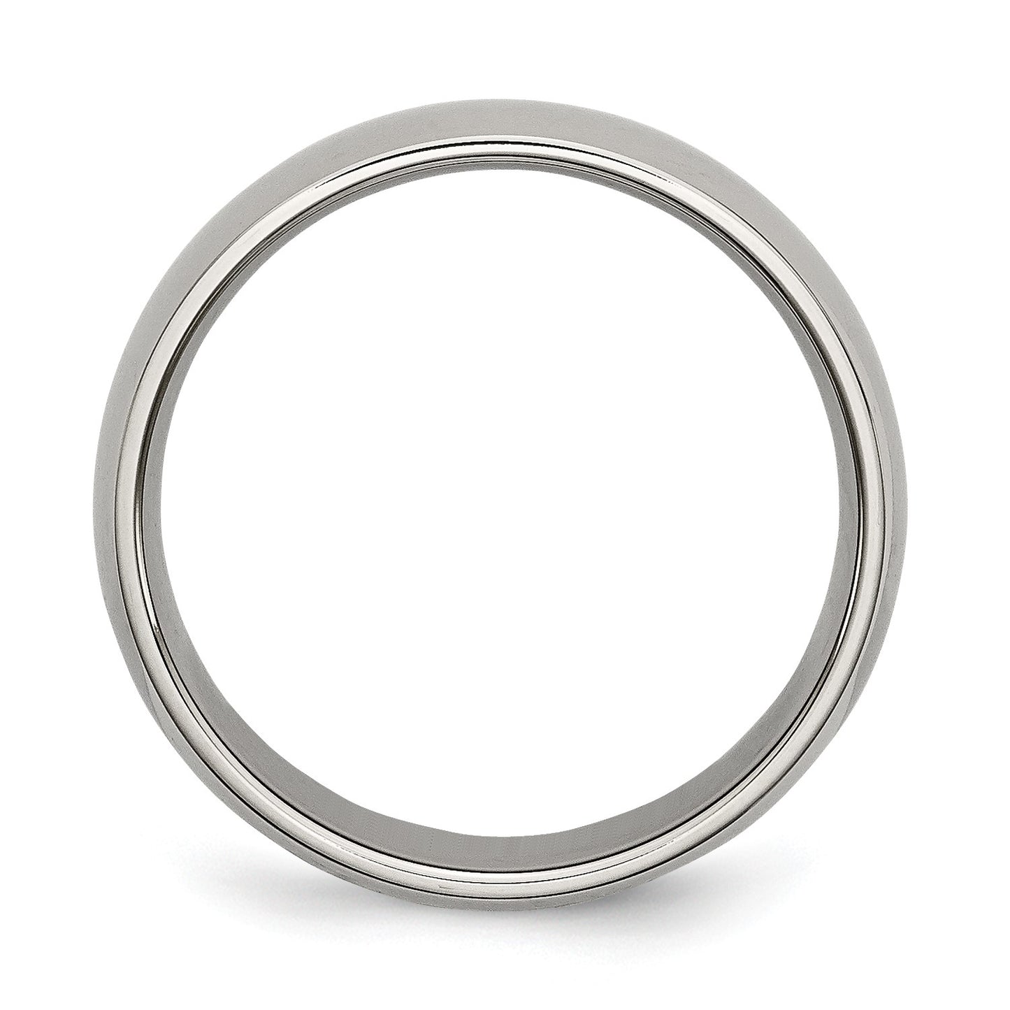 MJ Titanium Polished 6mm Half Round Band