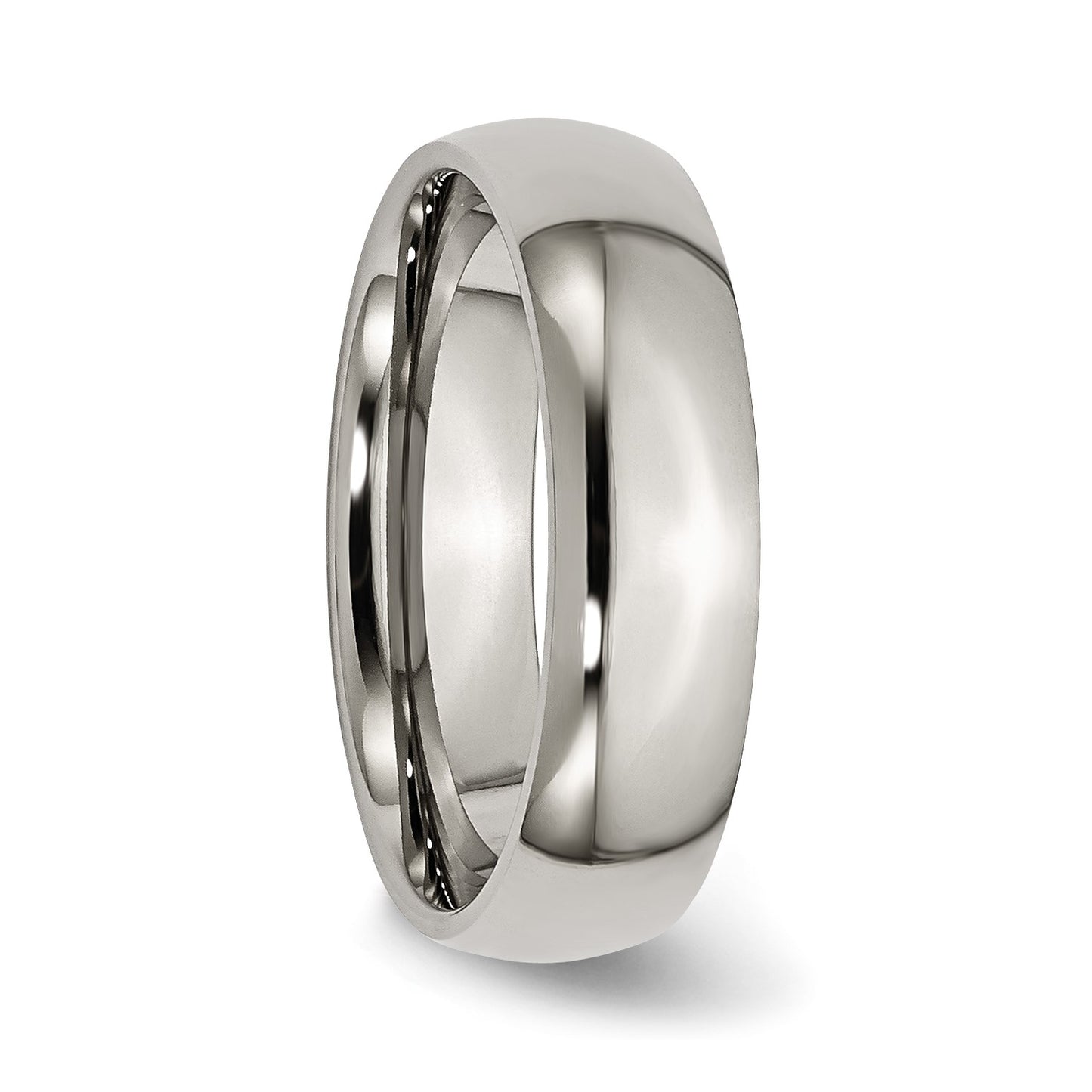 MJ Titanium Polished 6mm Half Round Band