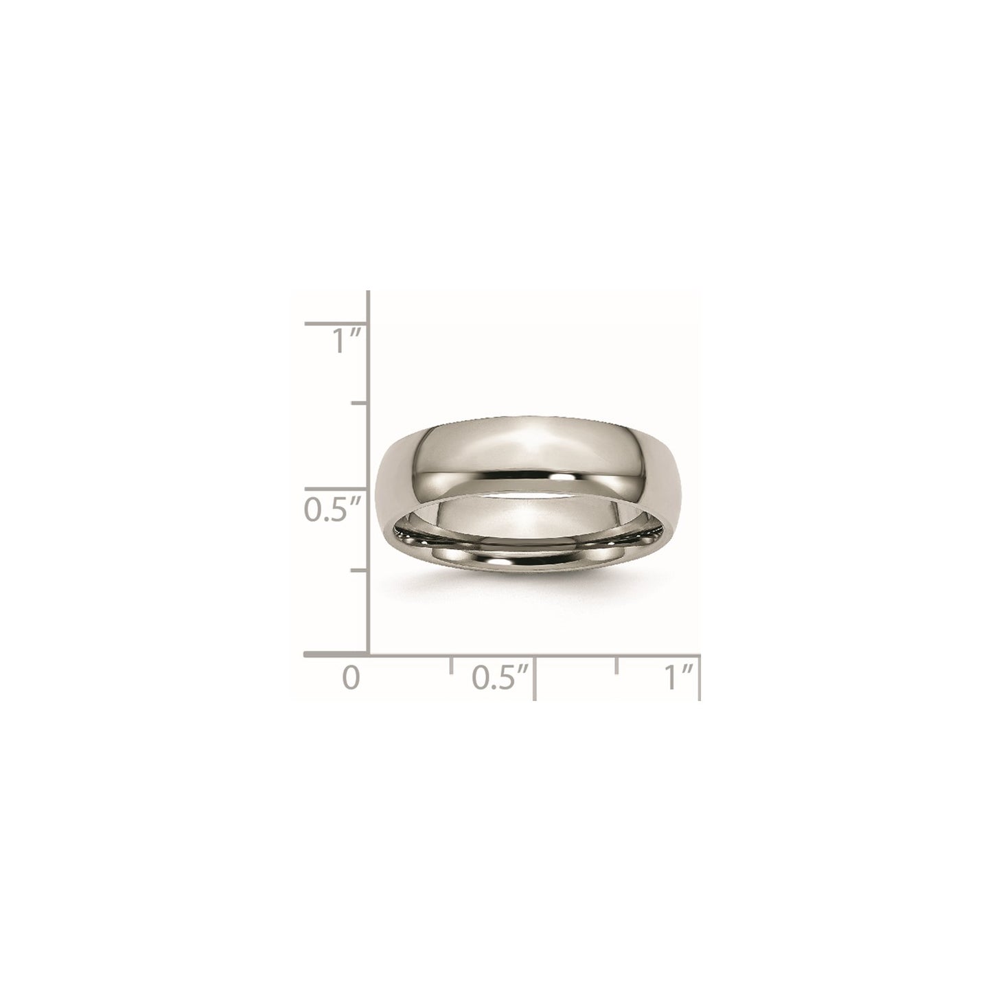 MJ Titanium Polished 6mm Half Round Band