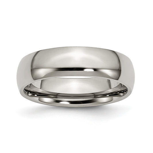 MJ Titanium Polished 6mm Half Round Band