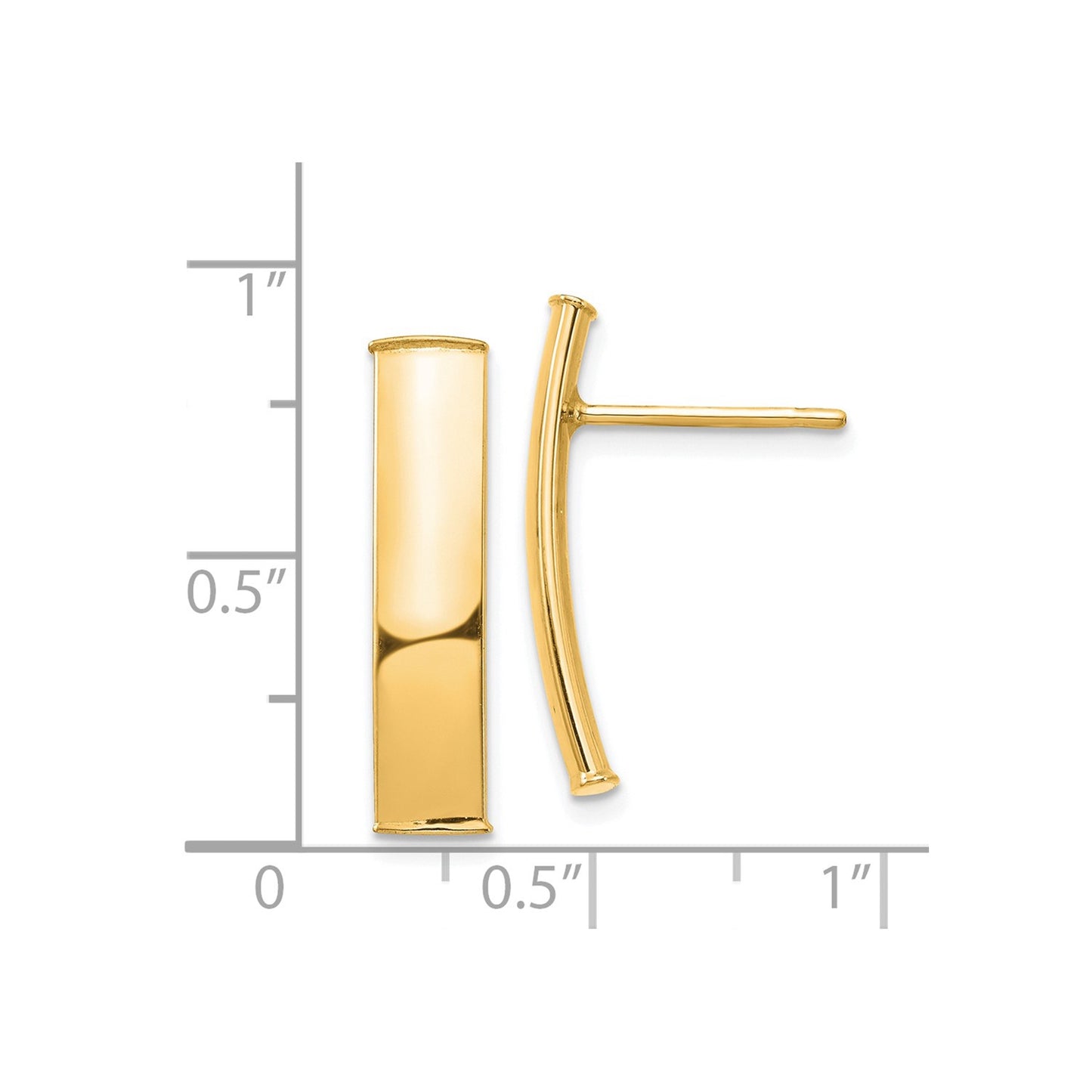 GE 14k Polished 5mm Post Earrings