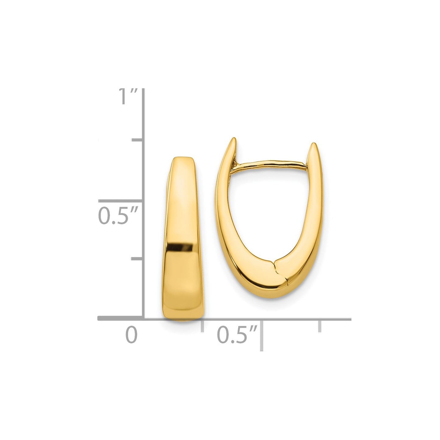 GE 14k Polished Hinged Hoop Earrings