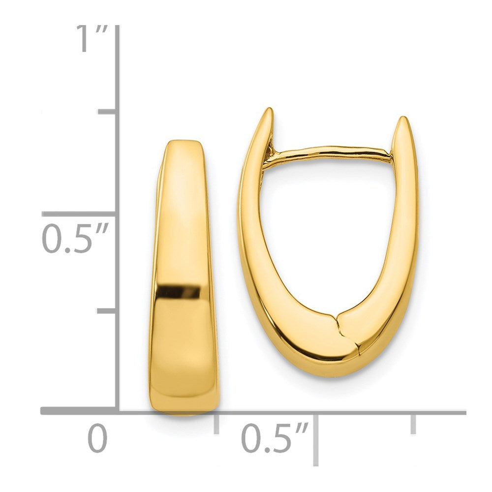 GE 14k Polished Hinged Hoop Earrings