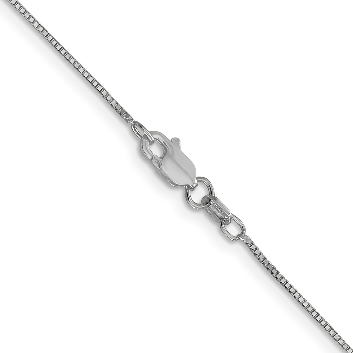 GC 14K White Gold 16 inch .7mm Box with Lobster Clasp Chain