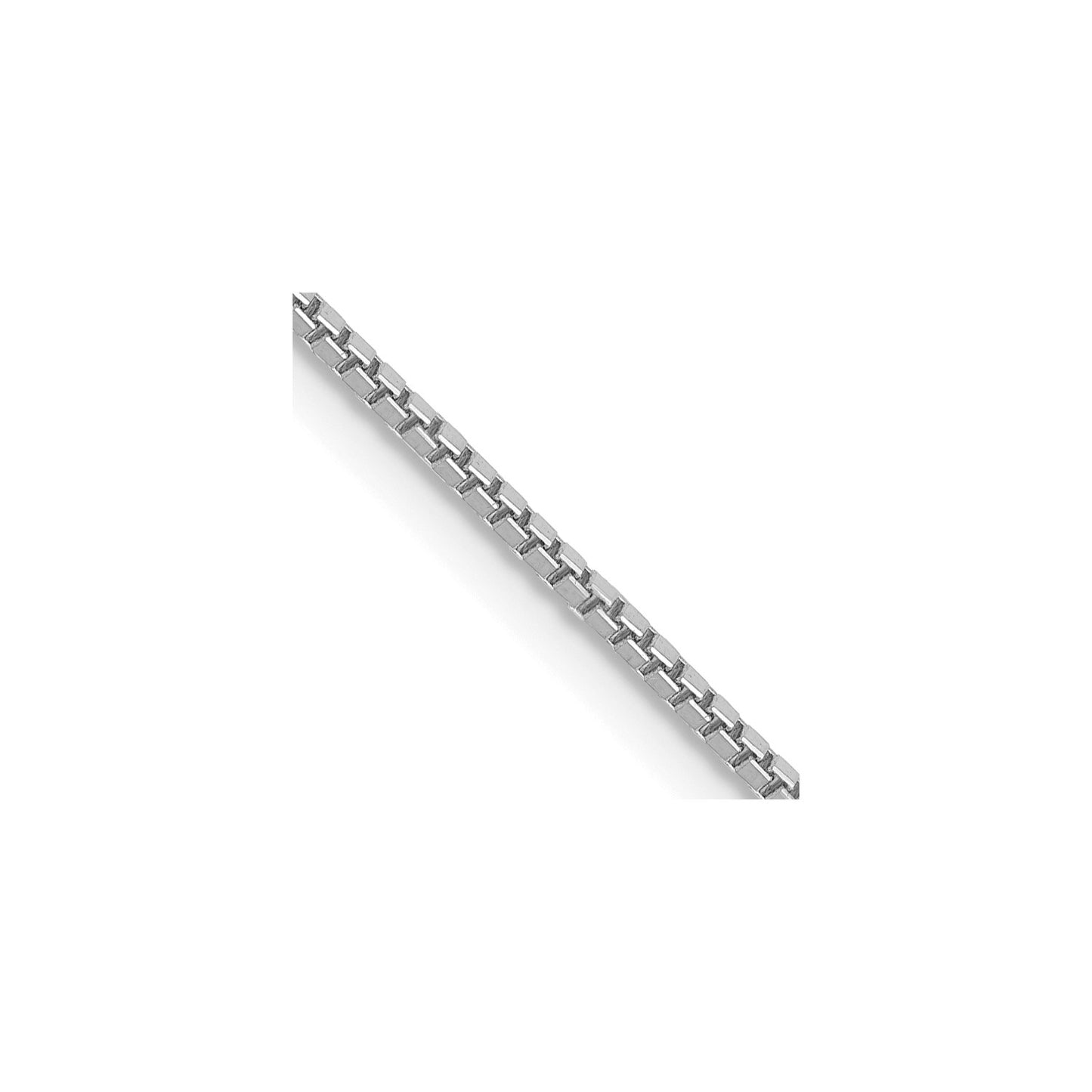 GC 14K White Gold 18 inch 1mm Box with Lobster Clasp Chain