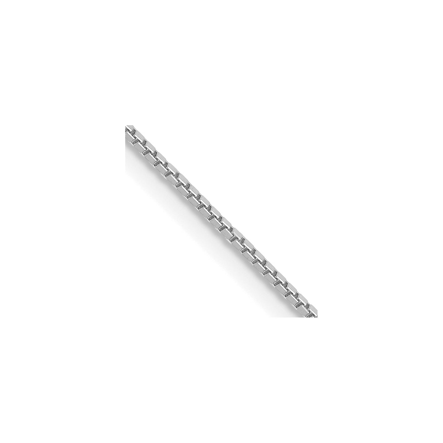 GC 14K White Gold 18 inch .9mm Box with Lobster Clasp Chain