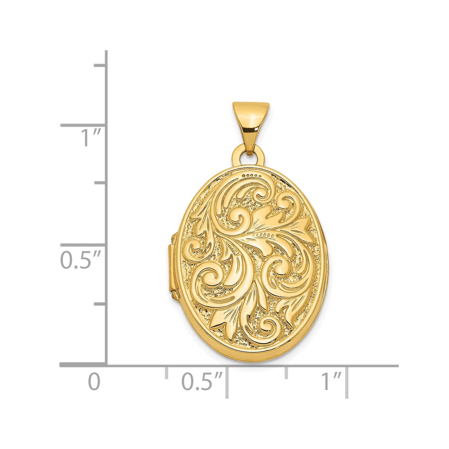 GL 14k Love You Always Swirl Reversible Locket