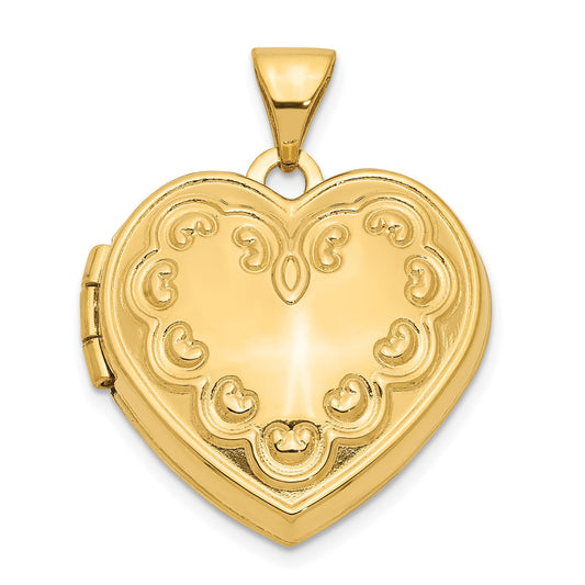 GL 14k Domed Heart Locket
