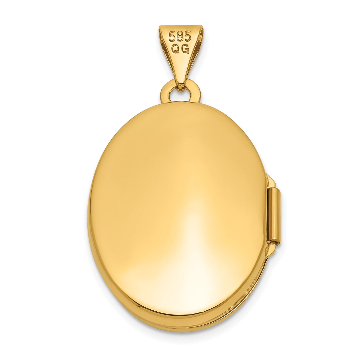 GL 14k Yellow Gold Scroll Heart Design Oval Locket | 14K Gold Heart Locket Pendant