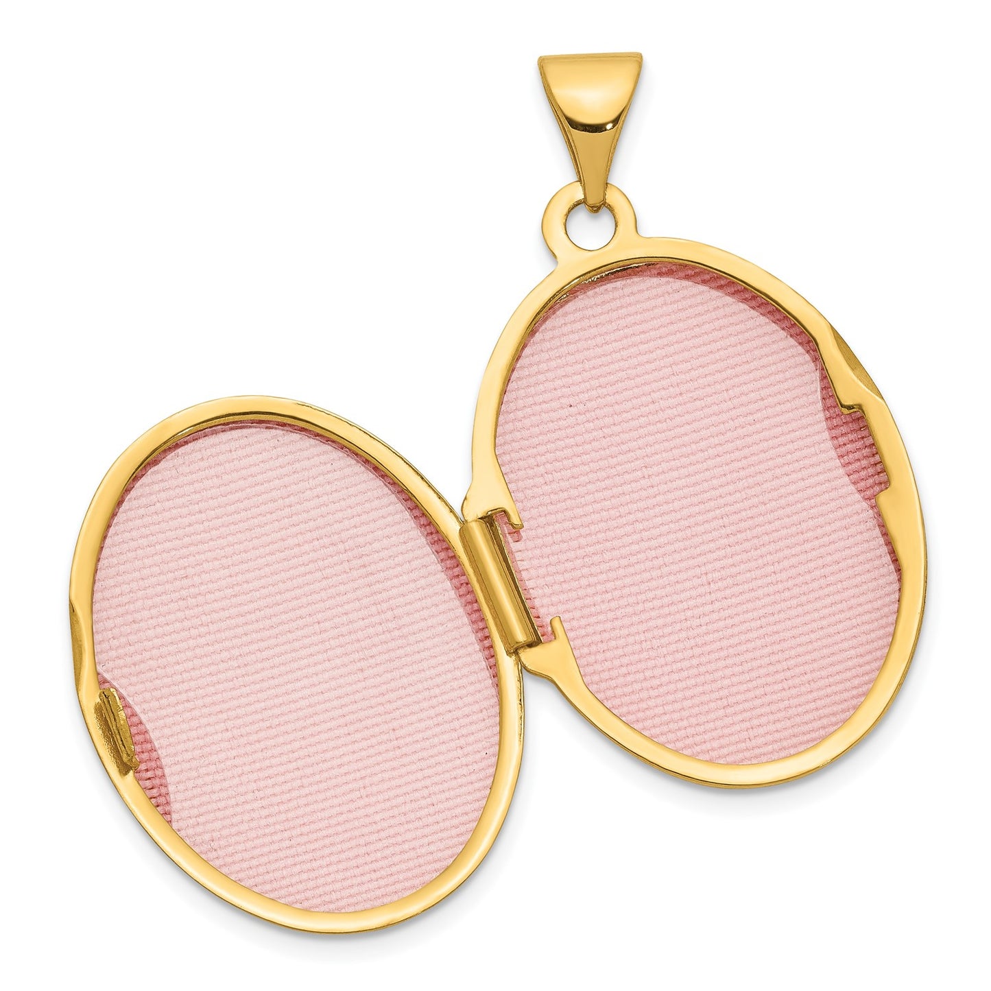 GL 14k Yellow Gold Scroll Heart Design Oval Locket | 14K Gold Heart Locket Pendant