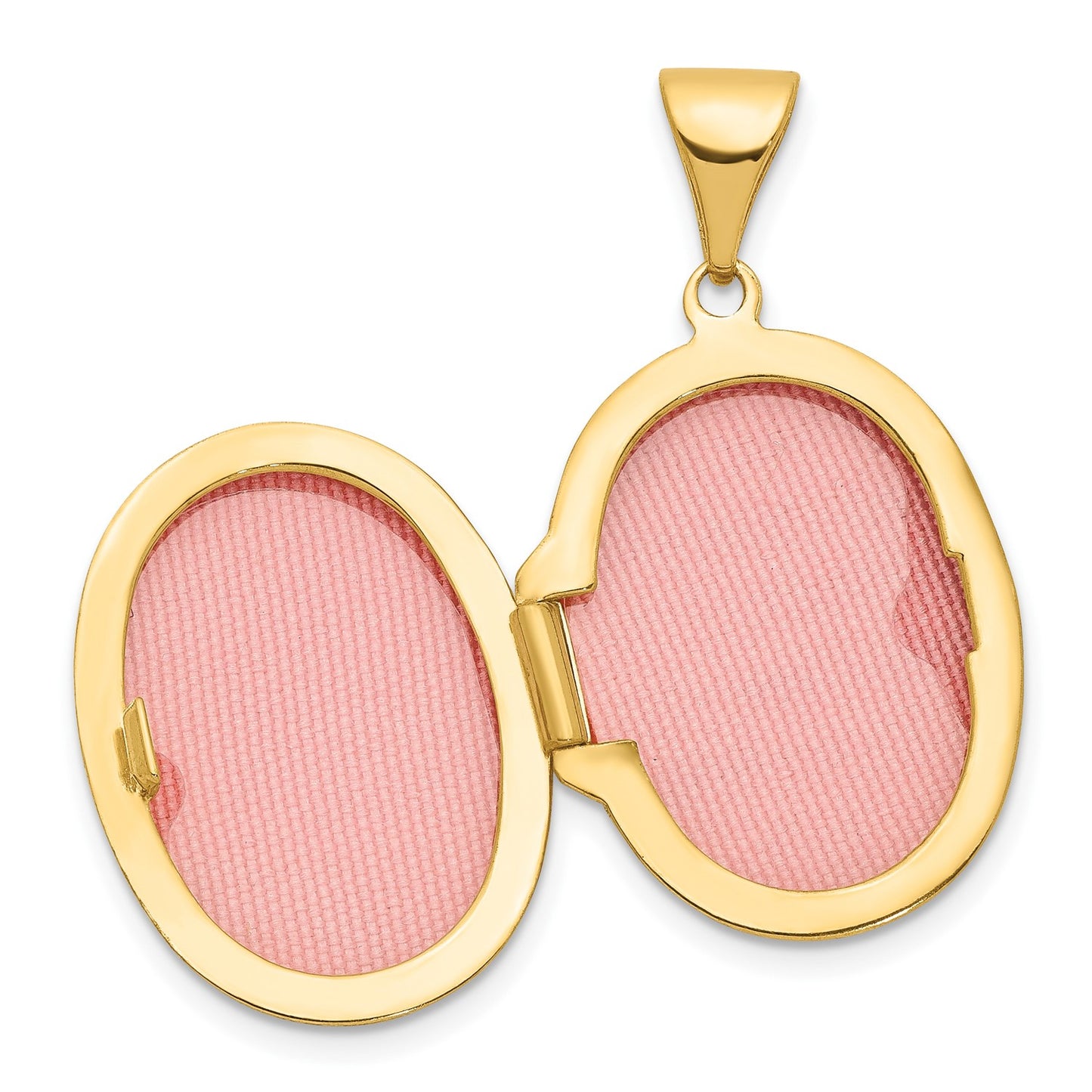 GL 14k Yellow Gold White Rhodium-plated Footprints Locket