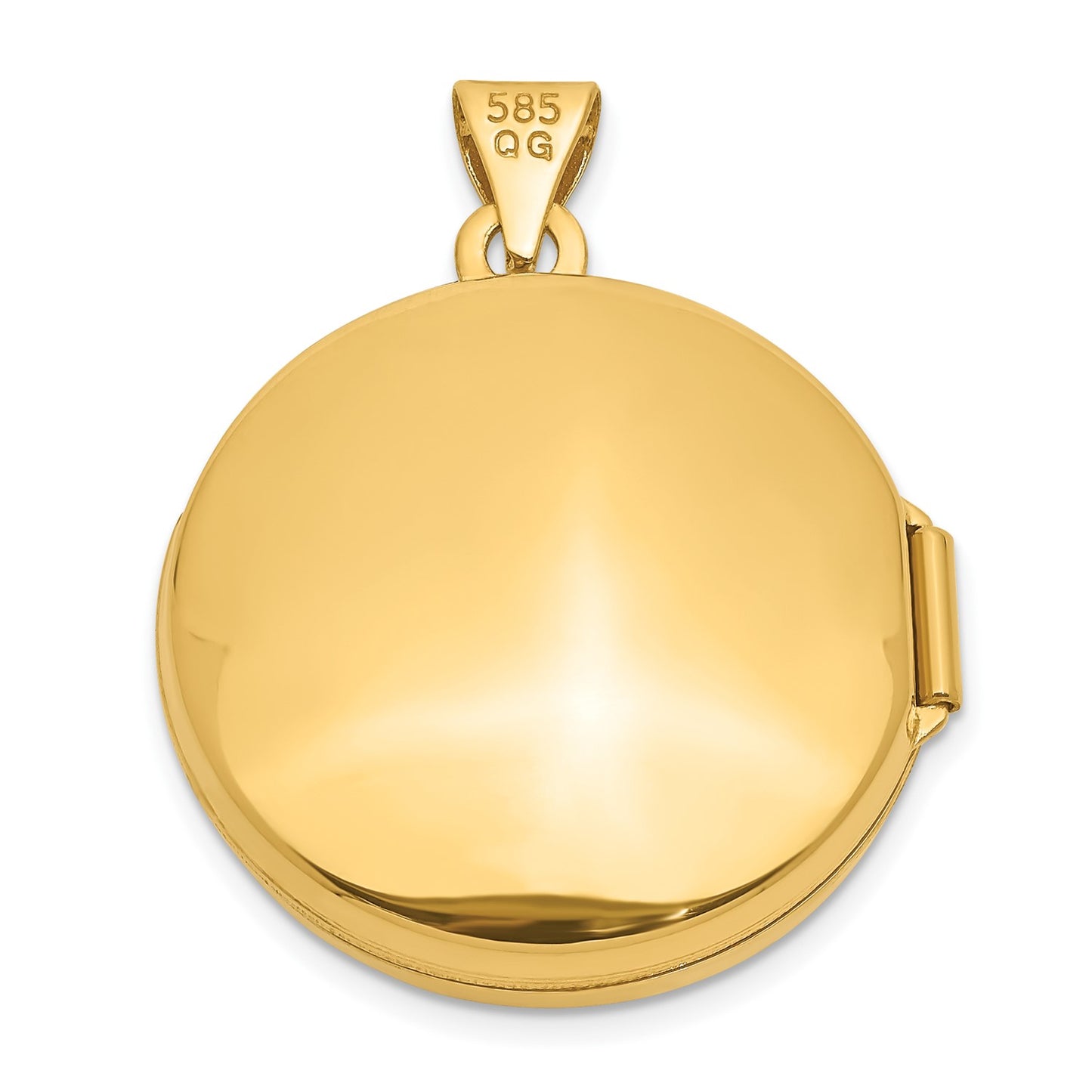 GL 14ky 20mm Round Plain Domed Locket