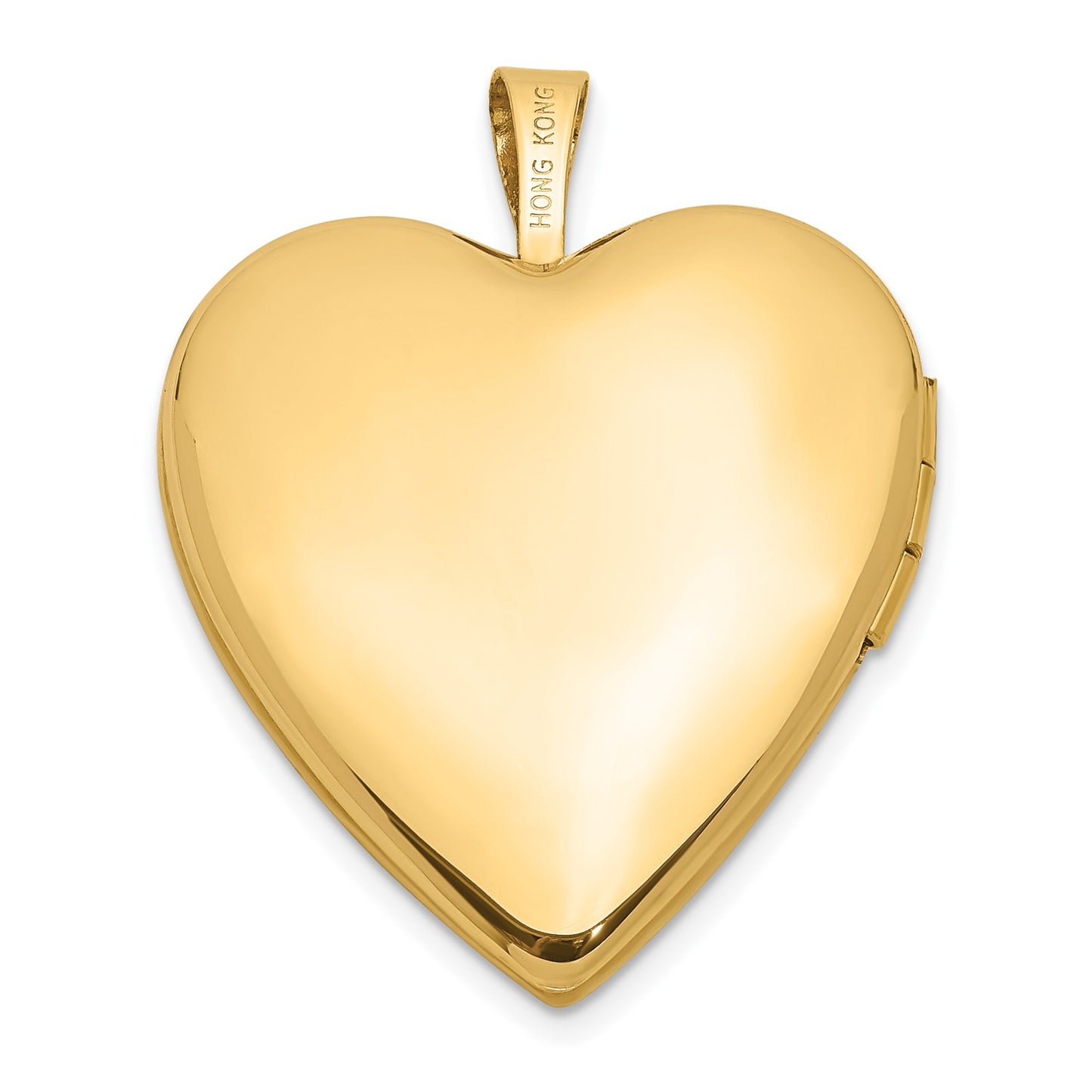 DL 14K 20mm Diamond Satin I LOVE YOU Heart Locket