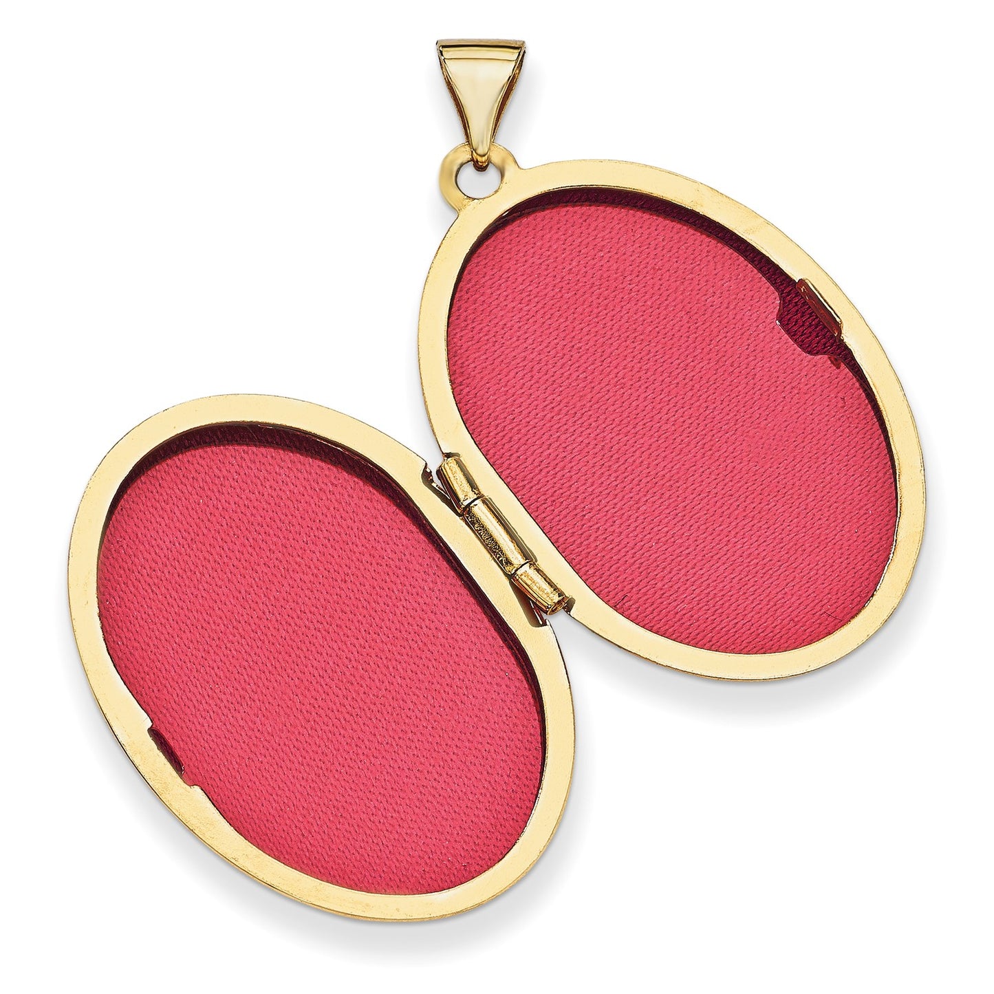GL 14ky 26mm Oval 1/2 Hand Engraved Locket
